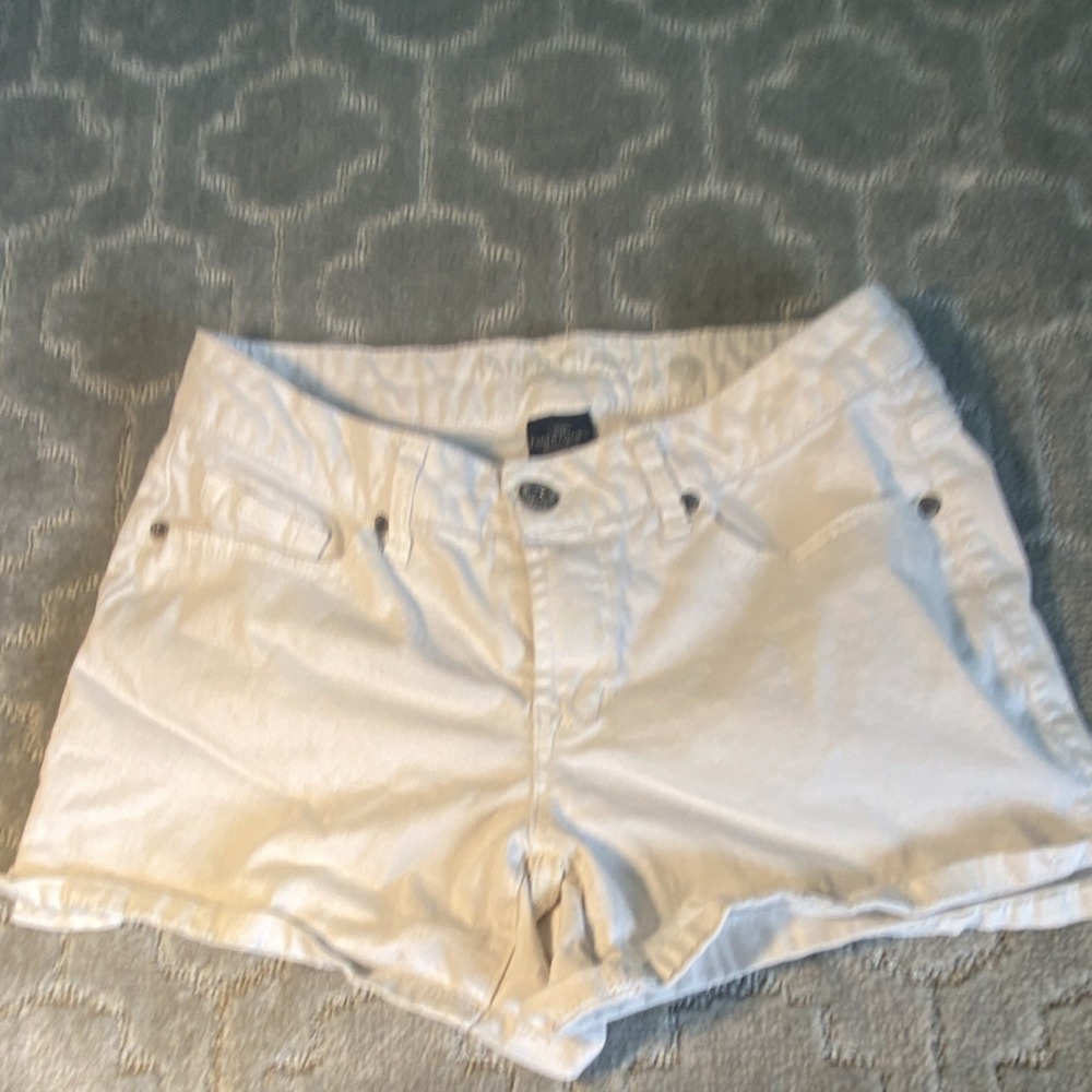 Faded Glory Women's Cut-Off Denim Shorts White Size 4 Stretch Cotton Casual